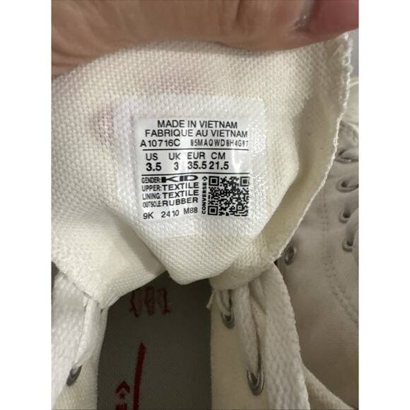 Kids Converse Chuck Taylor All Star Life High Top Sneaker Hearts Size 3.5 - Picture 9 of 15